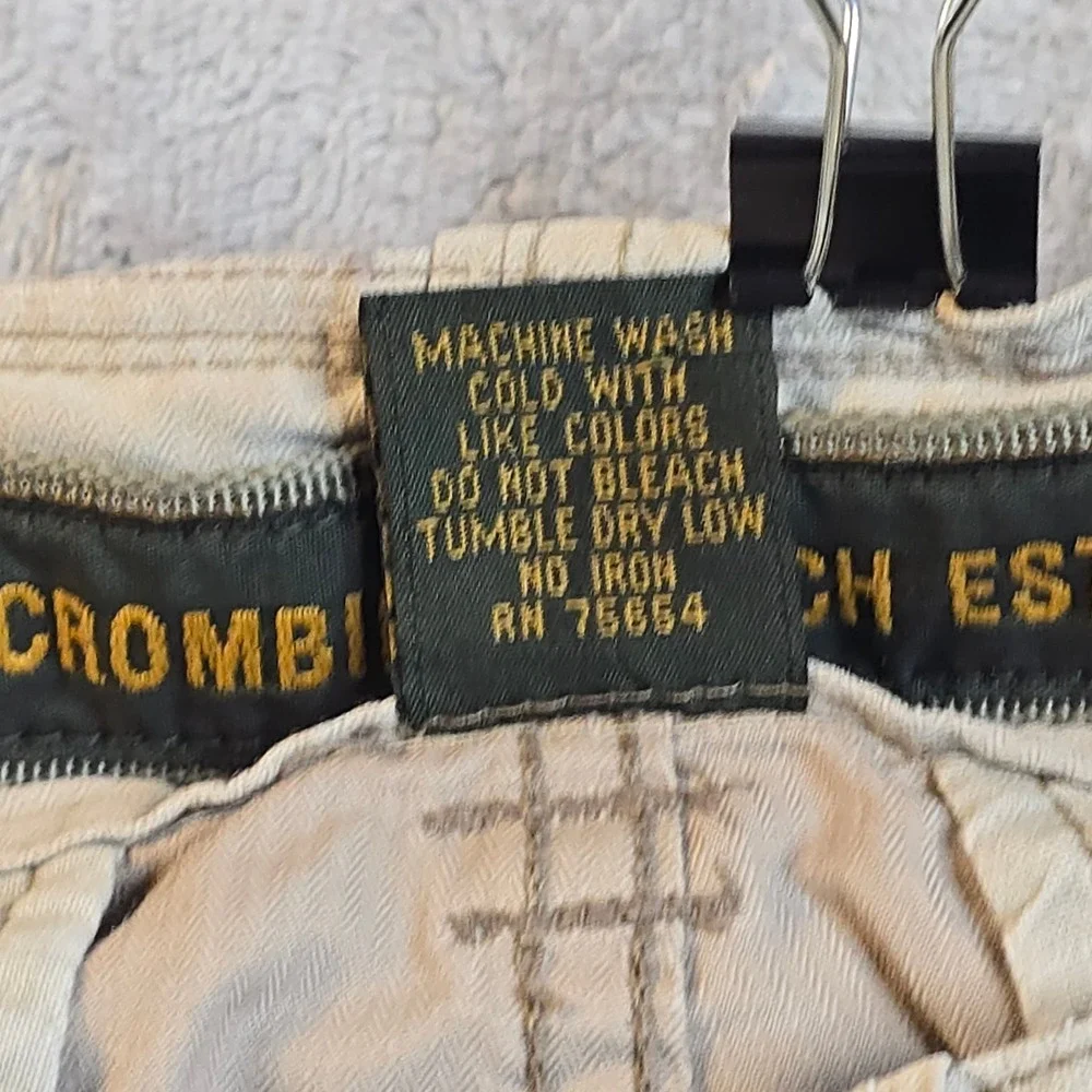 Abercrombie & Fitch Cargo Shorts Mens 30 Tan Khaki Gorpcore Utility Paratrooper